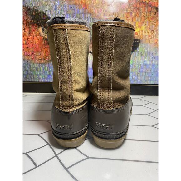Sorel Ice Pack Leather Winter Snow Boots Men’s Size 11 - Picture 4 of 9